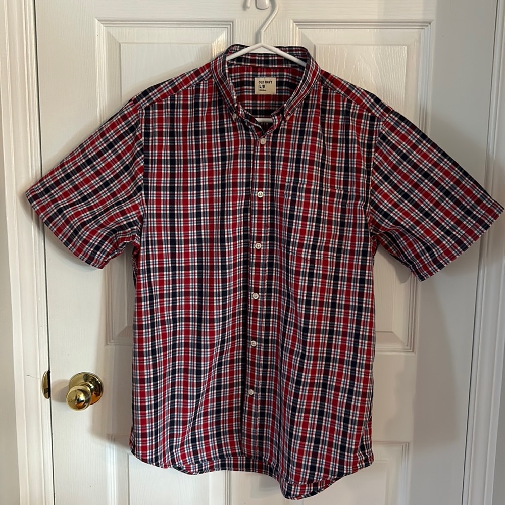 Old Navy Men’s Large Short Sleeve Button Up Shirt